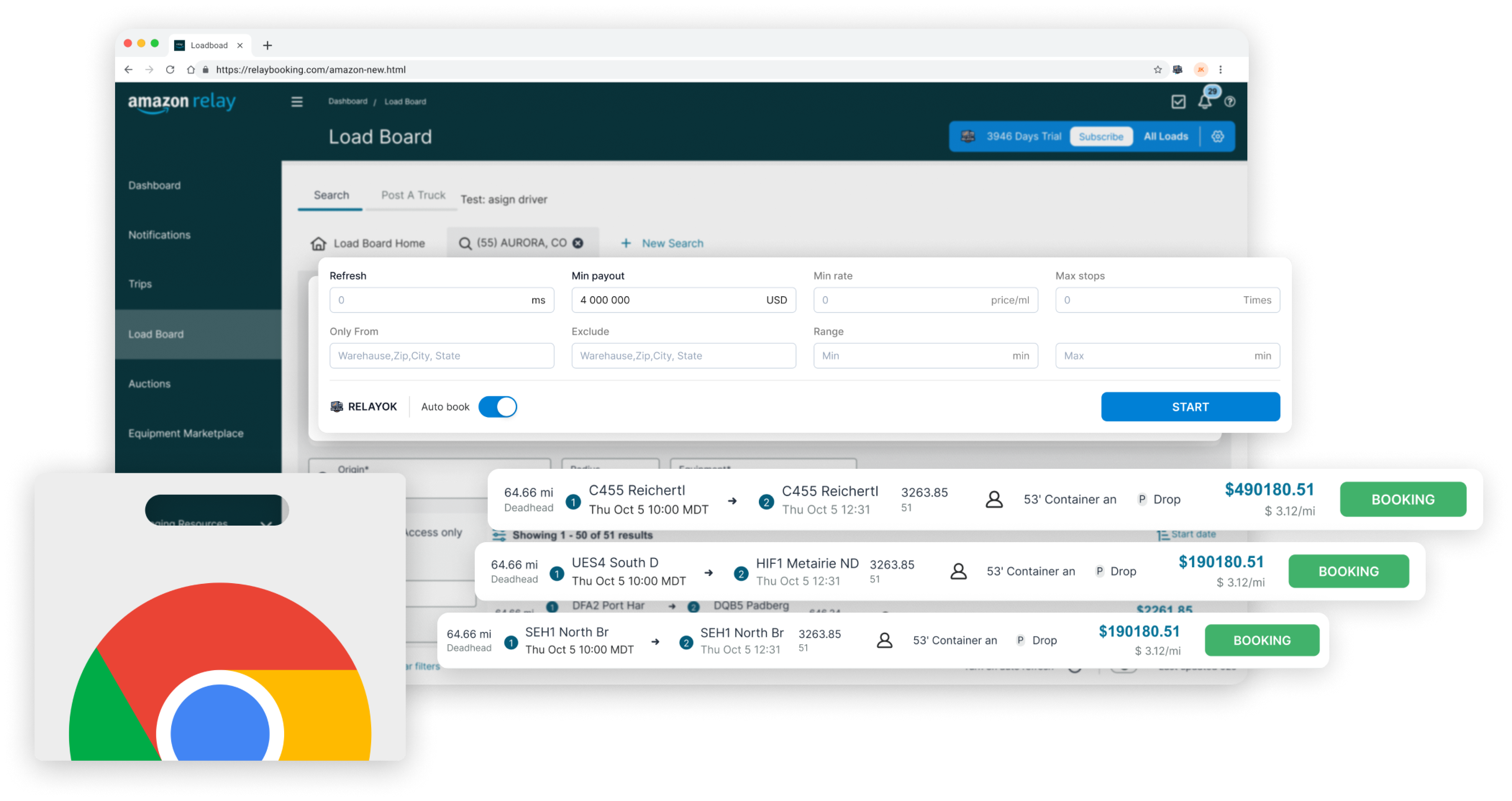 Amazon Relay loadboard